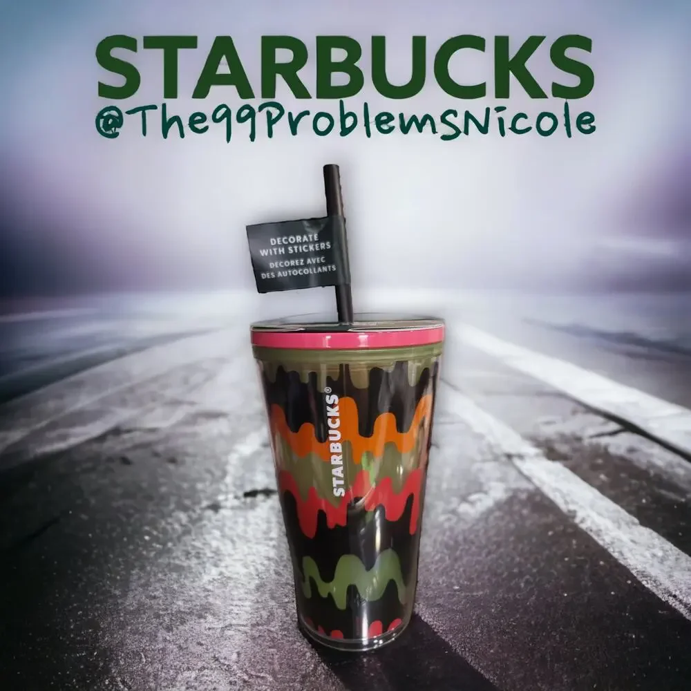 Starbucks 2023 Glow in the Dark Halloween Tumbler with stickers